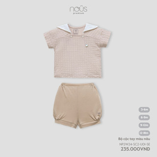 Đồ bộ bé gái bé trai cộc tay Nous Baby thời trang quần áo trẻ em cho bé màu sắc dễ thương