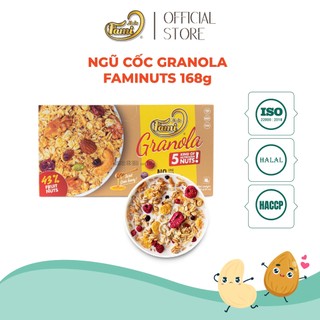 Hạt dinh dưỡng ngũ cốc ăn sáng Granola Faminuts 168 gr