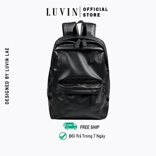 Balo Da Trơn LUVIN Phong Cách Hàn Quốc, Chất Liệu Da Chống Nước, Balo Thiết Kế Năng Động Trẻ Trung
