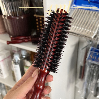 Lược tròn sấy tạo kiểu - cán gỗ phi 25