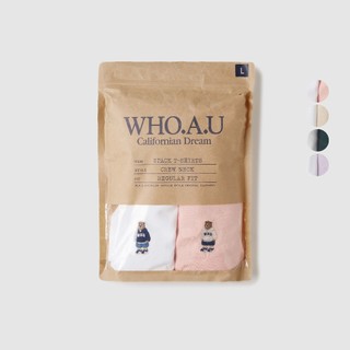 Áo Thun WHO.A.U Steve 2PACK Solid T-shirts_WHRAE3792U