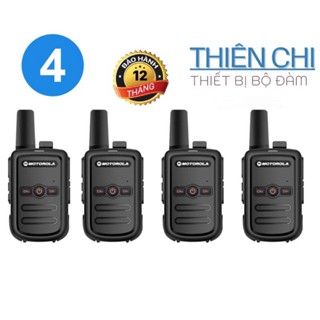 Bộ 04 Máy Bộ Đàm Motorola Mini C1 (Nhỏ gọn, Có chế độ khóa kênh, Sạc Cổng Type C, Loa siêu to, Bảo hành 12 Tháng)