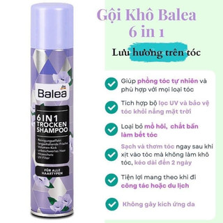 ( HÀNG CHUẨN ĐỨC)DẦU GỘI KHÔ BALEA