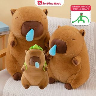 Gấu Bông Chuột Capybara Kéo Nước mũi, Thú Nhồi Bông Capybara Nhồi Bông Mềm Mịn Gấu Bông Nadu