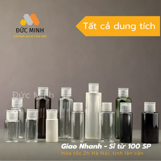 CHAI NHỰA NẮP BẬT 20ML- 30ML-50ml-100ml CHIẾT MỸ PHẨM, DUNG DỊCH TẤT CẢ DUNG TÍCH (CÓ BÁN SỈ)