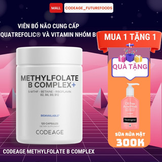 Viên uống bổ não codeage methylfolate b complex 120 viên - hỗ trợ trí nhớ, giảm stress