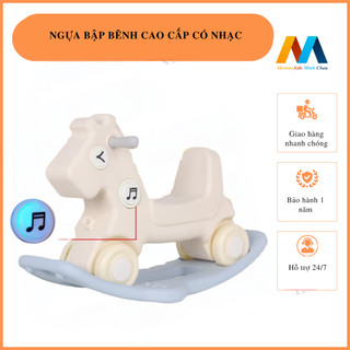 Ngựa bập bênh cho bé 3in1 vừa là bập bênh vừa là xe chòi chân mẫu cao cấp không có tay đẩy