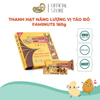 Thanh Hạt Năng Lượng FAMINUTS Nutsbar Energy Hộp 160g - Thực Phẩm Tiếp Năng Lượng Lành Mạnh