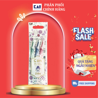 Dao Cạo Lông Mày Cán Nhựa Lưỡi Dao Thép Không Gỉ Kai For Women 17821 ( Set 3 Cây)