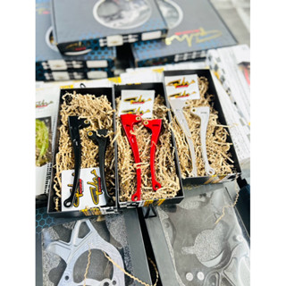 tay thắng CNC Ghracing Lead Lead 4val - gắn như zin - đỏ đen bạc