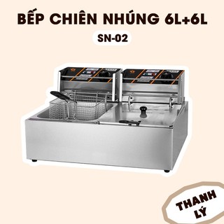 [ THANH LÝ ] Bếp chiên đôi CŨ - Đồ gia dụng nhà bếp - Bếp chưa qua sử dụng vỏ thùng xấu
