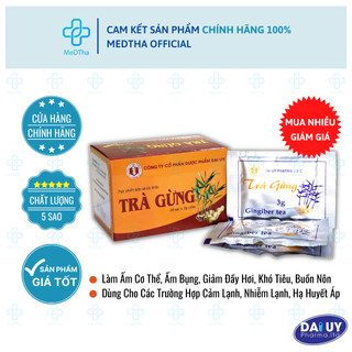 Trà gừng đại uy - trà gừng, ấm bụng, giảm đầy bụng, khó tiêu, gừng, quế