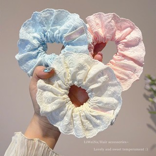 Dây cột tóc scrunchies viền dễ thương vintage TÍM STORE phụ kiện thời trang phong cách hàn quốc