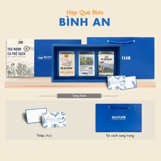 Hộp Quà Bình An (Cà Phê Phin - Trà Lài Đặc Biệt - Trà Xanh Bà Tôi)