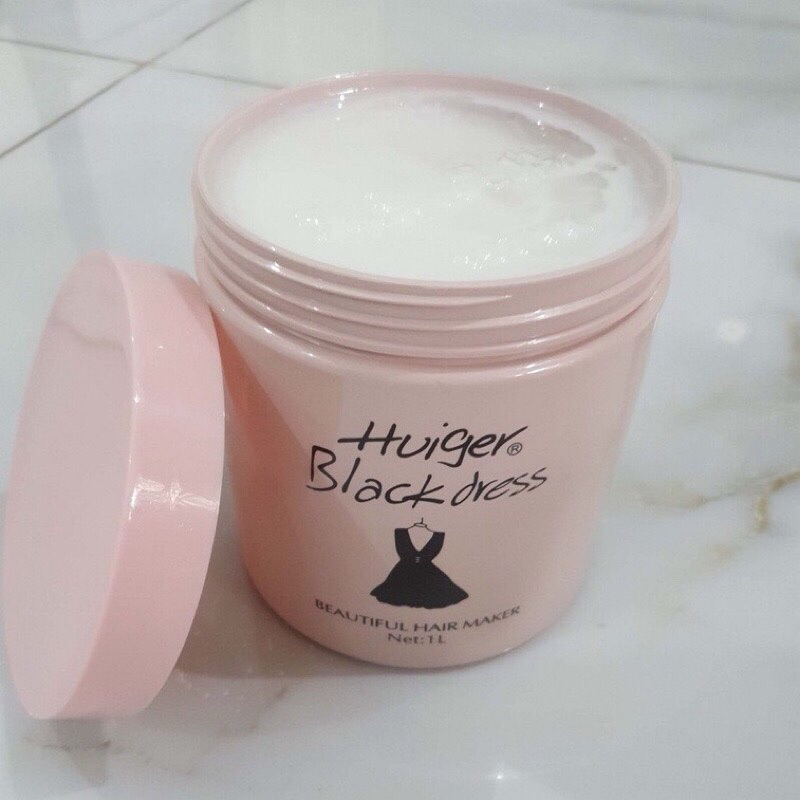 Chính Hãng ] Kem Hấp Ủ Xả HUIGER BLACK DRESS 1000ml Váy Đen