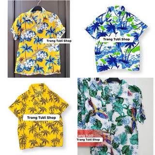 Áo đi biển cây dừa, Áo cây dừa đi biển nhóm gia đình, áo sơ mi đi biển nam nữ Trang Tươi Shop