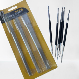 Cây lấy khóe cây lấy khóe móng chân [FREE SHIP] hai đầu thép bản mỏng dễ lấy khóe cán gỗ dễ cầm đẩy được da đẩy gel khoé