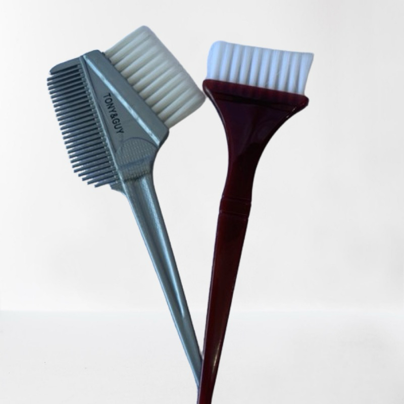 Cọ lược quét Tony & Guy loại 2 đầu lược GIÁ RẺ cán xám lông trắng mềm mịn dễ rửa cọ vệ sinh