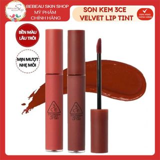 Son kem 3CE Velvet Lip Tint  [ BEBEAU ] Son Kem Lì 3CE Mịn Màng Như Nhung Definiton Bitter Hour Walk n talk Taupe
