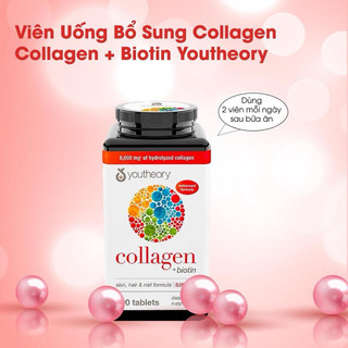 VIÊN UỐNG Collagen Youtheory hộp 390 viên của Mỹ giúp làm đẹp da, phục hồi tóc và móng date 2026