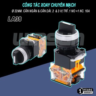 Công tắc xoay chuyển mạch 2 vị trí, xoay 3 vị trí Phi 22 LA38 Winsun