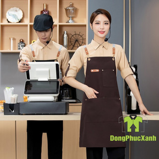 Tạp dề yếm Nâu Cao Cấp - TDDNK65