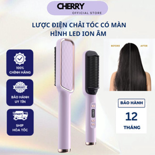 Lược điện chải thẳng tóc ion âm cao cấp, tạo kiểu chuyên nghiệp máy uốn duỗi tóc, làm xoăn ép