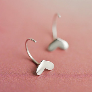 Khuyên tai bạc TLEE móc trái tim basic TLEE JEWELRY B0300