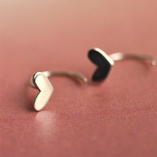 Khuyên tai bạc TLEE móc trái tim basic TLEE JEWELRY B0300