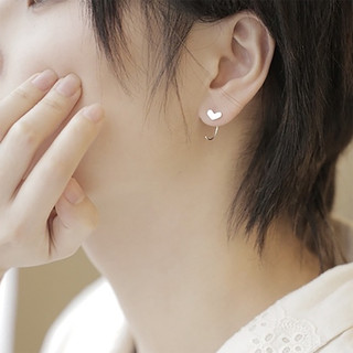 Khuyên tai bạc TLEE móc trái tim basic TLEE JEWELRY B0300