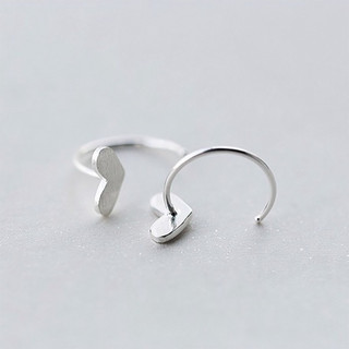 Khuyên tai bạc TLEE móc trái tim basic TLEE JEWELRY B0300