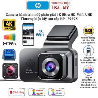 Camera hành trình ô tô độ phân giải 4K Ultra HD, Wifi, UHD Thương hiệu Mỹ cao cấp HP - F969X
