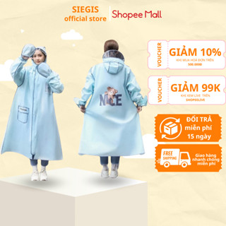 Áo mưa thời trang gấu Nice có khoá kéo tiện lợi chất lượng cao mẫu mới nhất 2024 ( Chính Hãng )
