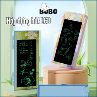 Hộp bút LCD kèm bút chất liệu nhựa ABS đựng bút tiện lợi bảng vẽ nháp tự xóa cho bé