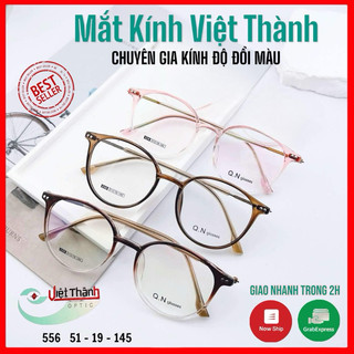 HCM Gọng kính mắt mèo tròn chân vàng 556