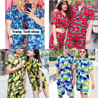 🌹giảm 10 % 🌹 Đồ bộ đi biển, bộ trái cây đi biển , đồ bộ nhóm,bộ đi biển gia đình , bộ cây dừa đi biển Trang Tươi shop