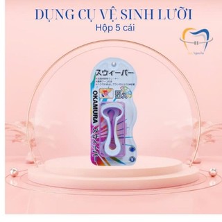 Dụng cụ cạo lưỡi Okamura Nhật Bản (Hộp 5 cái)