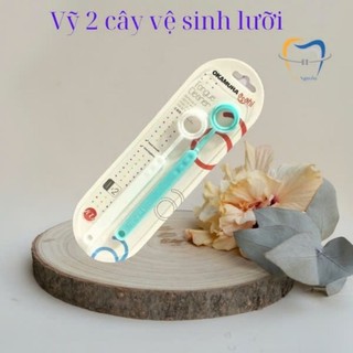 Okamura - Dụng cụ cạo lưỡi Asahi (Vỉ 2 cây)