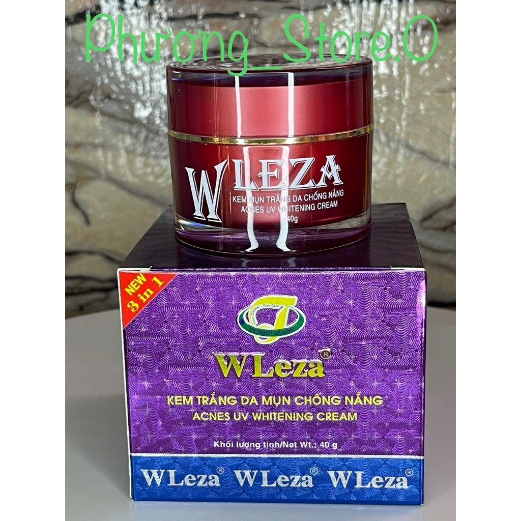 ( Cam kết chính hãng ) Kem WLEZA tím, mụn, thâm trắng da 40g