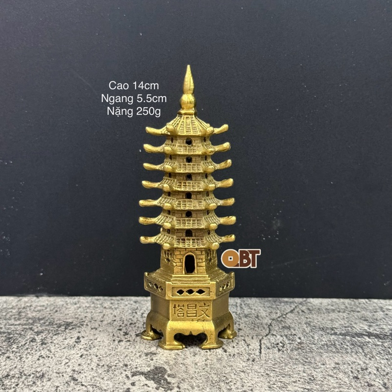 Tháp Văn Xương 7 tầng bằng đồng phong thuỷ