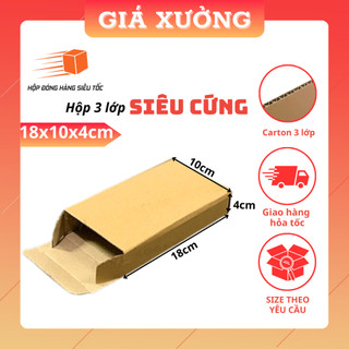 18x10x4 nắp gài 10 Hộp carton đóng hàng