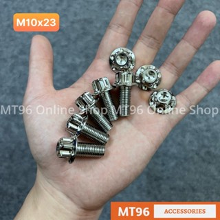 Ốc Salaya Inox 10Li23 (M10x23) Gắn Pát Heo Trước Yamaha Chuẩn Inox 304 Siêu Sáng