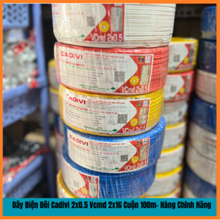 Dây Điện Đôi Cadivi 2x0.5 Vcmd 2x16 Cuộn 100m- Hàng Chính Hãng
