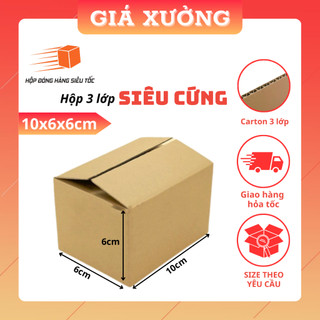 10x6x6 10 Hộp carton đóng hàng