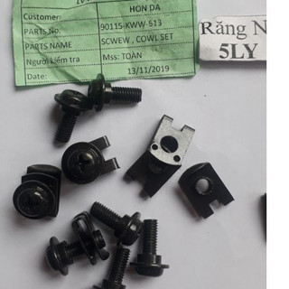 Ốc 5mm kèm pas kẹp bắt đầu xe zin