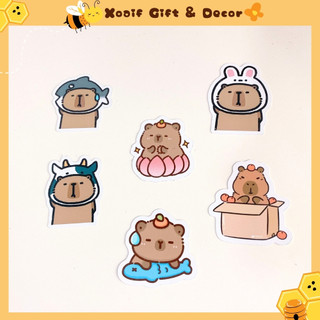Set sticker capy bara có sẵn decor trang trí phòng cực xinh