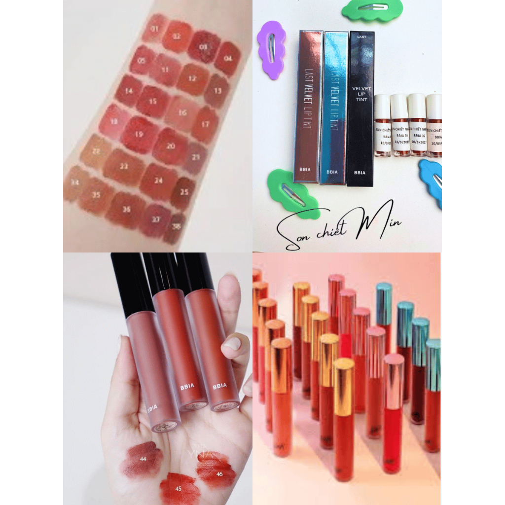 [SON CHIẾT] Son Kem Bbia Last Velvet Lip Tint [Màu 01-46]