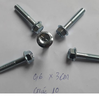 Ốc ren 6mm × 30mm giác 10 ly zin