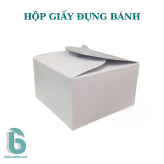 1 hộp giấy đựng bánh không in | hộp giấy đựng bánh có sẵn 10x10x6 cm - baobionline