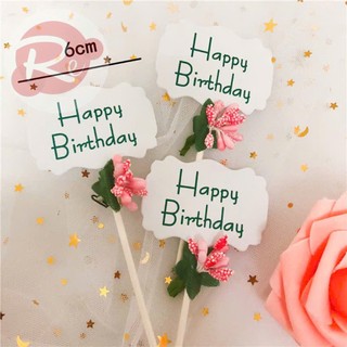 [SIÊU RẺ❤️] – Cây cắm hoa HappyBirthday - Trang trí bánh sinh nhật bánh kem